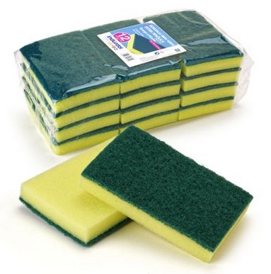 Estropajos Mixtos Fibra Verde Extra 15X10X2,5Cm 12 Und