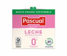 LECHE PASCUAL DESNATADA 1L 6 UNID.