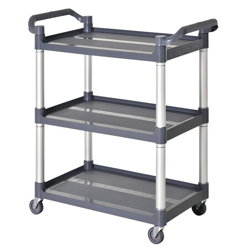 Carro De Camarero De Aluminio Multiusos Carrito De 3 Niveles Con 4 Ruedas Universales Para Cocina